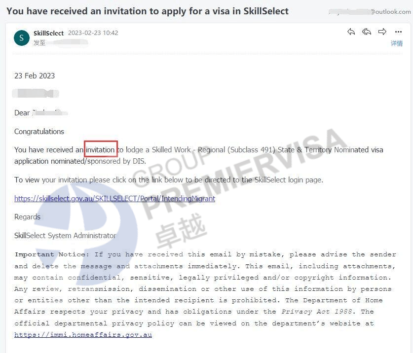 恭喜Ms.Xu Sa 491提名正式获邀，可以递交签证啦