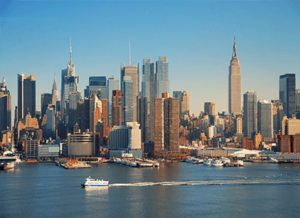 New York City With Empire State Building